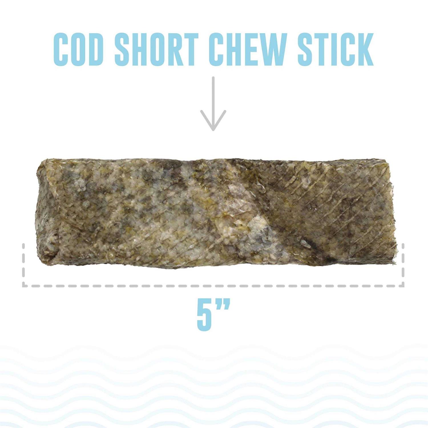 Icelandic+ Hand Wrapped Cod Skin Short Chew Stick Dog Treats - Image 3