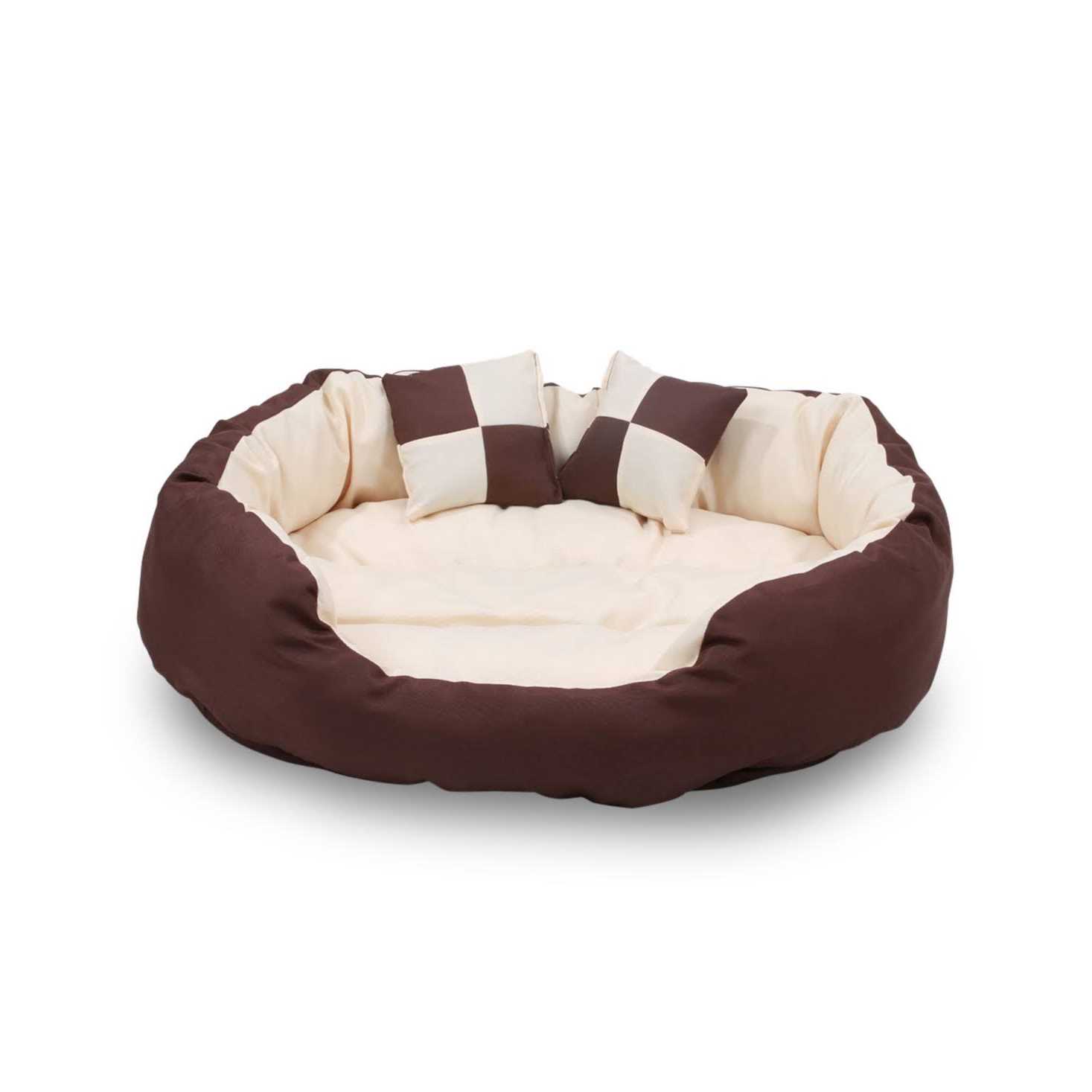 Happycare Textiles Durable Oval Bolster Cat Dog Bed - Image 5