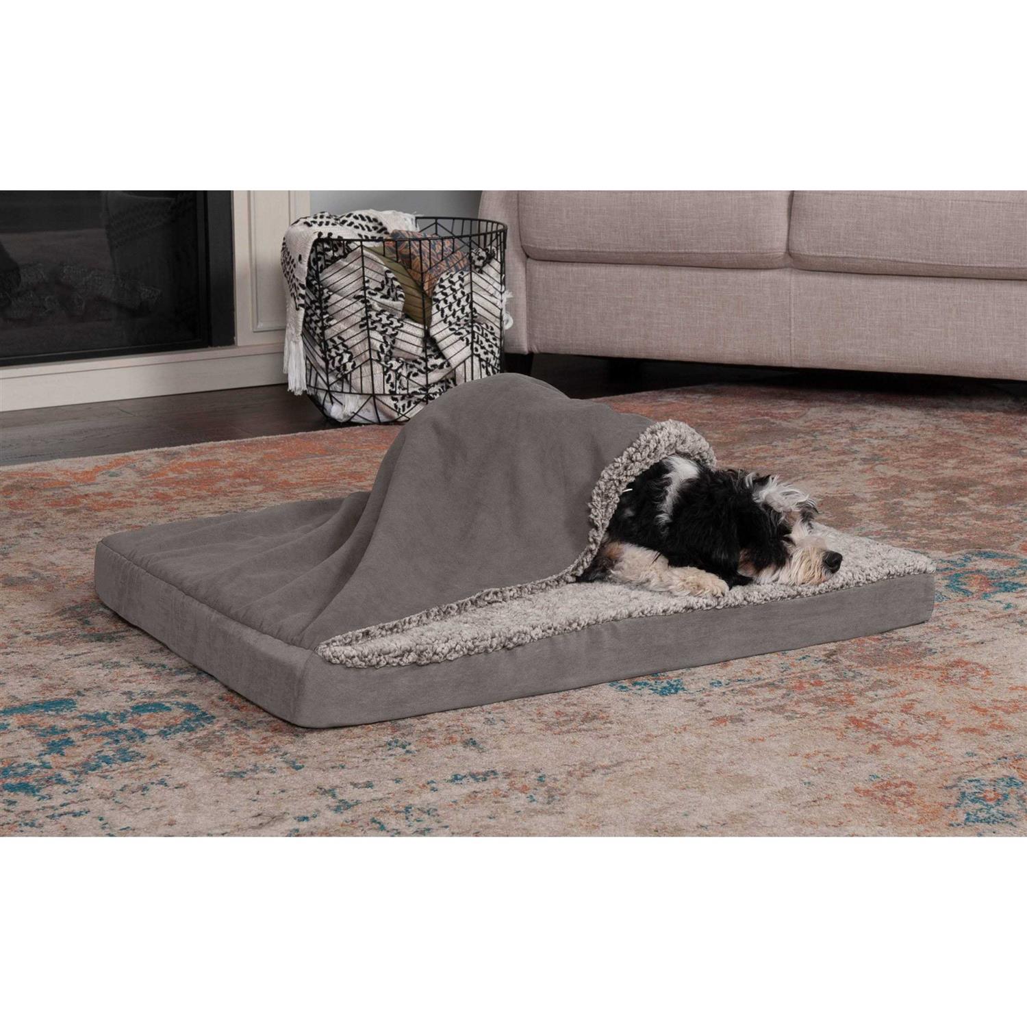 FurHaven Berber & Suede Blanket Top Top Dog Bed - Image 5