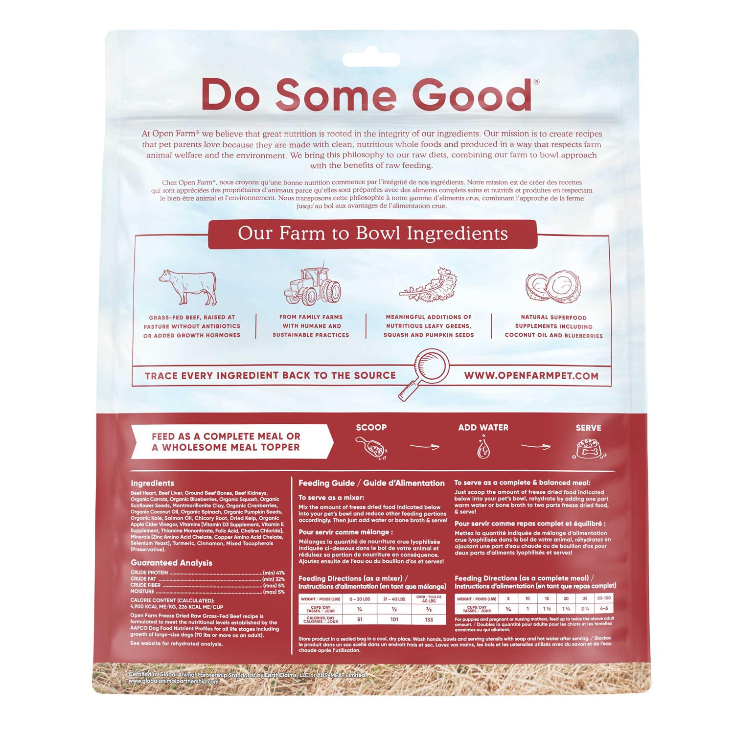 Open Farm Freeze Dried Raw Dog Food Grass-Fed Beef - Image 3