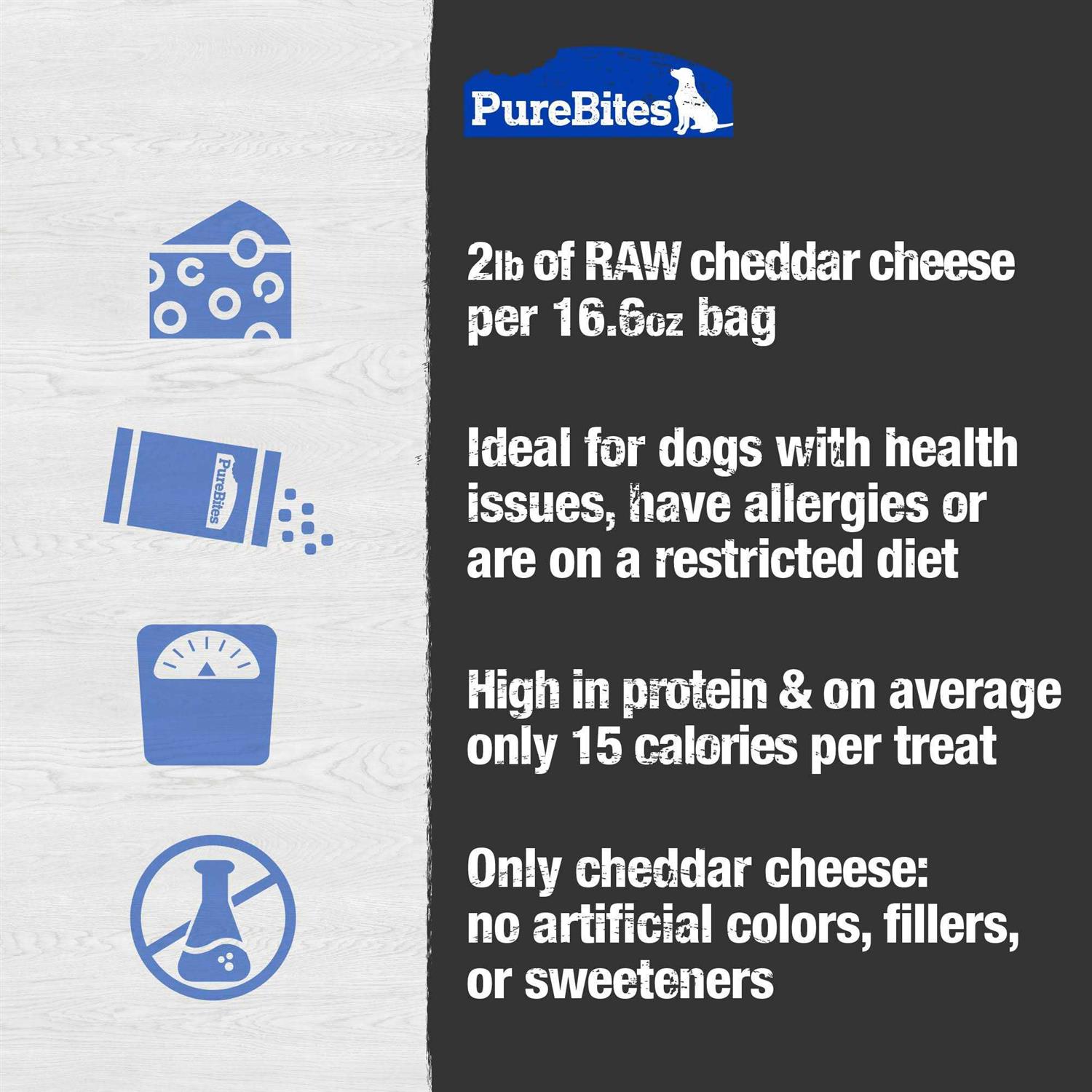 PureBites Cheddar Cheese Freeze Dried Dog Treats - Image 4