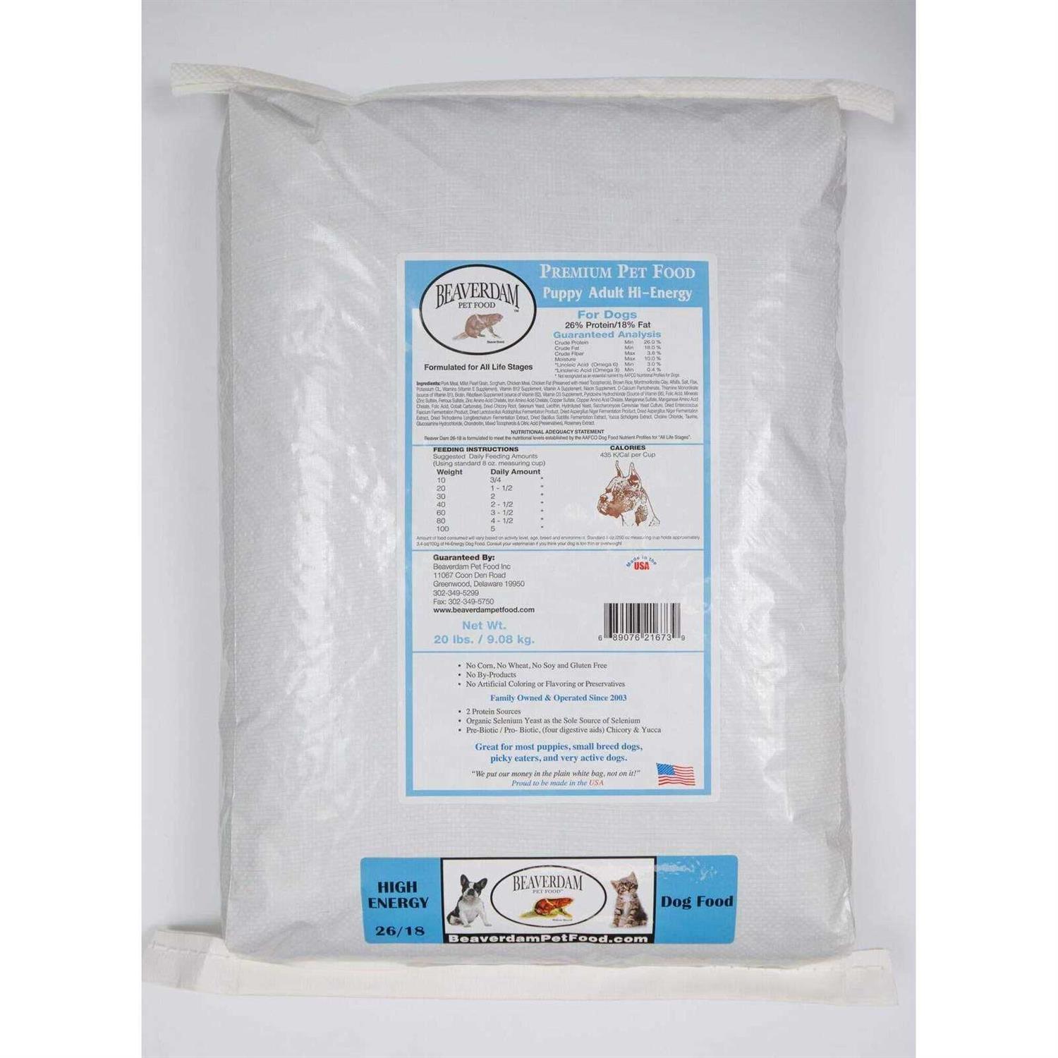 Beaverdam Hi-Energy Blue Label Pork and Chicken Dry Dog Food 20 lb - Image 5