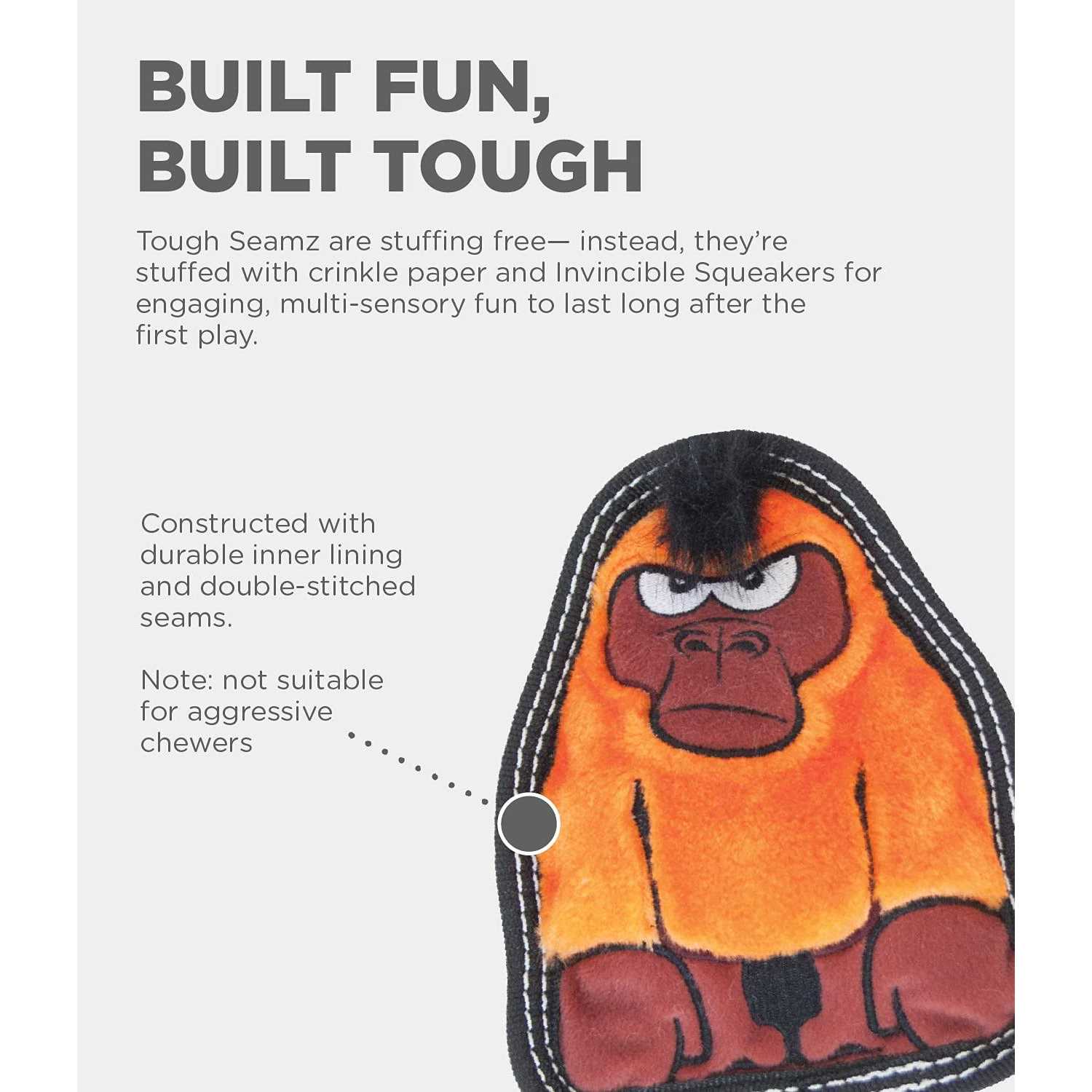 Outward Hound Tough Seamz Dog Toy - Image 2