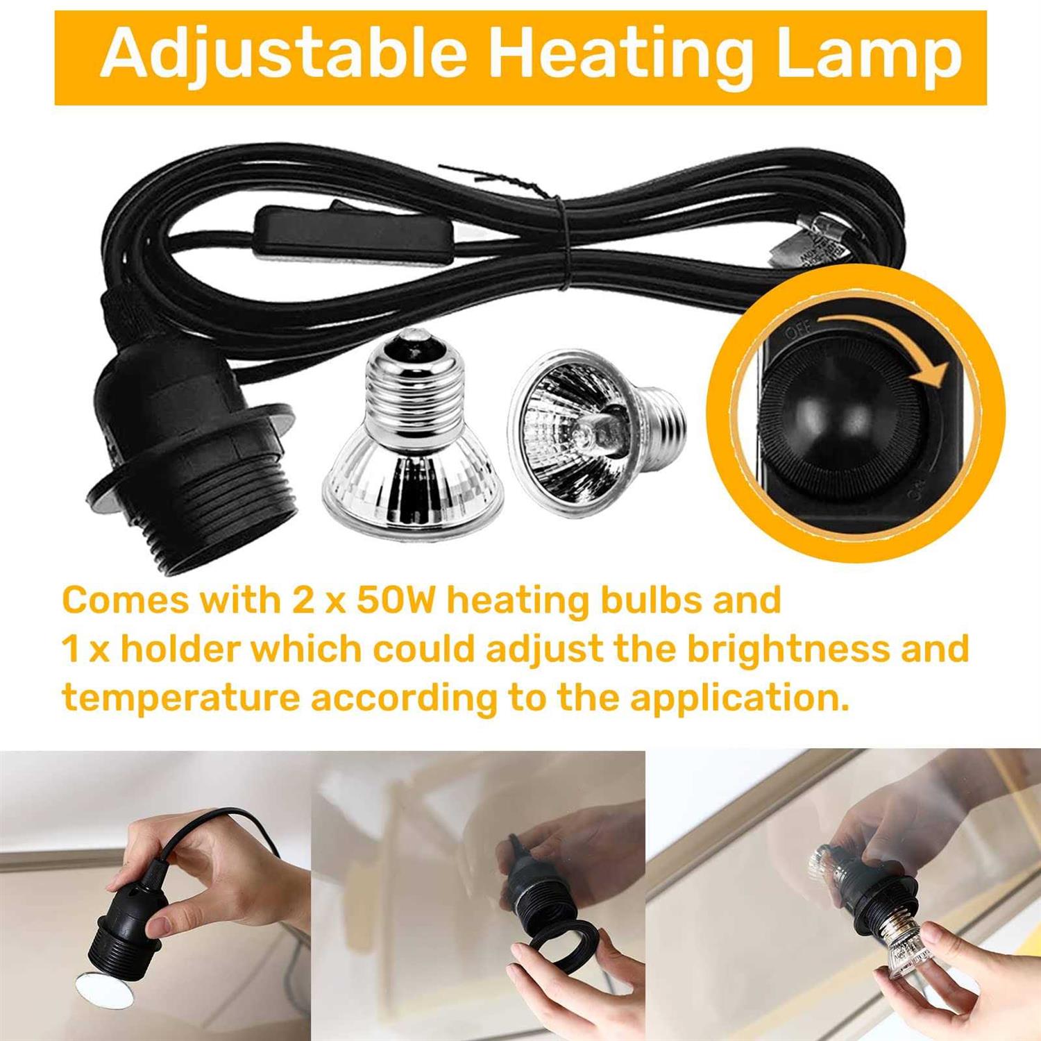 Puppy Incubator Incubator for Puppies with Puppy Bed Pad, Kitten Incubator with Whelping Collars, Puppy Feeding Tube for Puppies and Kitten - Image 5