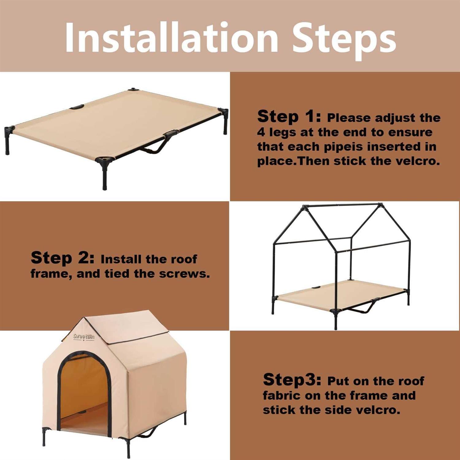 SweetBin Dog Houses Dogs Outside with Waterproof - Image 4