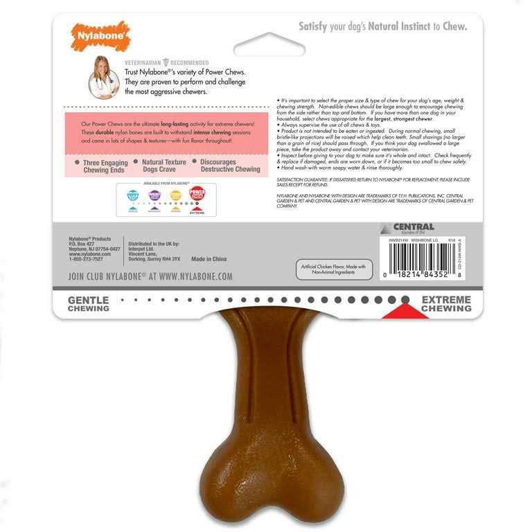 Nylabone Chew Wishbone Power Chew Dog Toy - Image 5