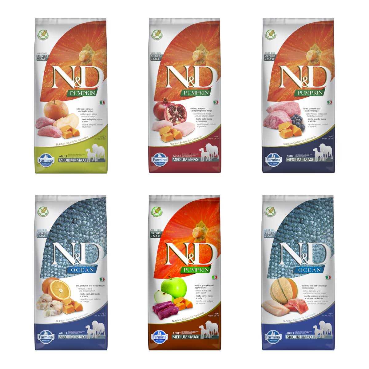 Farmina N&D Pumpkin Boar & Apple Adult Medium & Maxi Dog Dry Food - Image 4