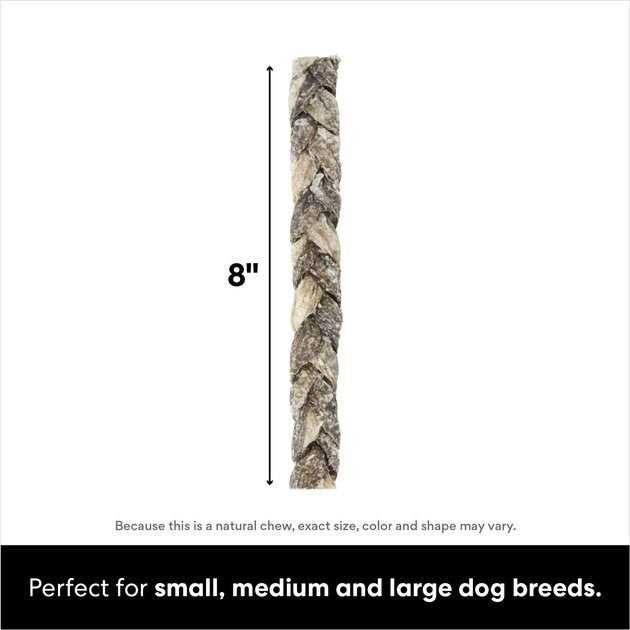 Bones & Chews 8 Braided Braided Cod Skin Dog Treats - Image 3