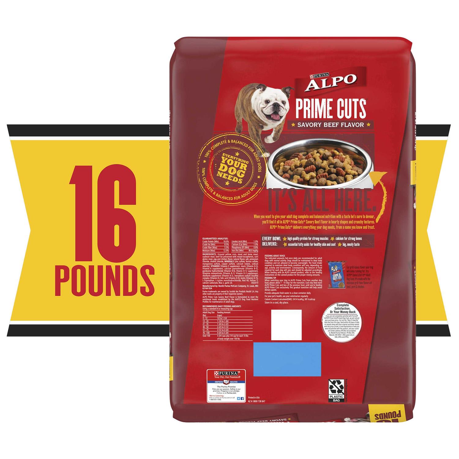 Purina Alpo Prime Cuts Savory Beef Dry Dog Food - Image 3