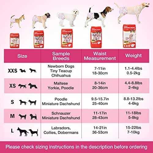Dono Disposable Dog Diapers Female Super Absorbent Doggie Diaper Rapid-Dry Gel Technology Puppy Diapers - Image 4