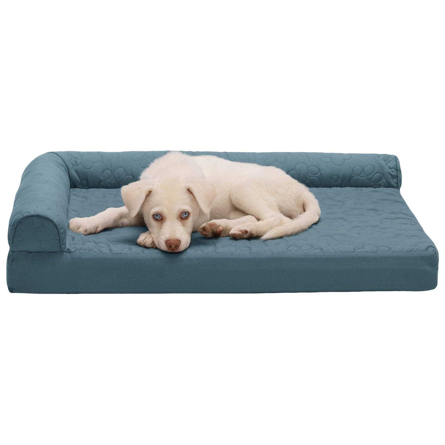 FurHaven Paw-Quilted Deluxe L-Chaise Dog Bed - Image 3
