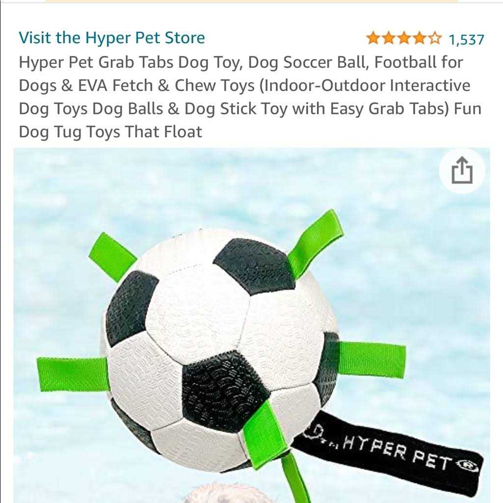 Hyper Pet Grab Tabs Soccer Ball Dog Toy - Image 5