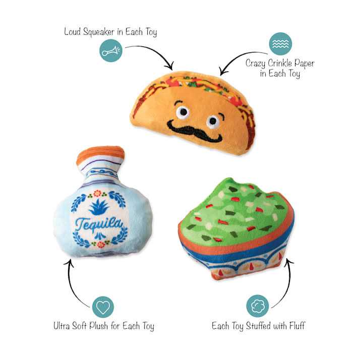 Petshop by Fringe Studio Taco Tuesday Dog Toy Set - Image 2