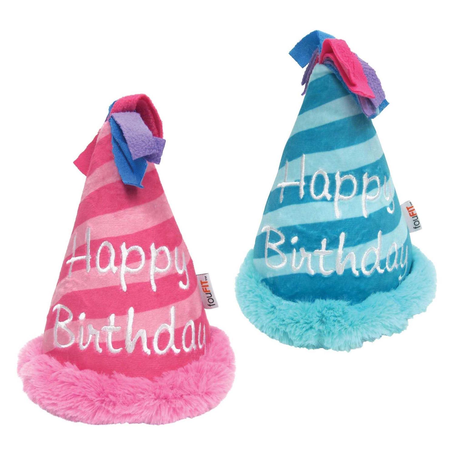 fouFIT Birthday Hat Crinkle Plush Dog Toy - Image 3