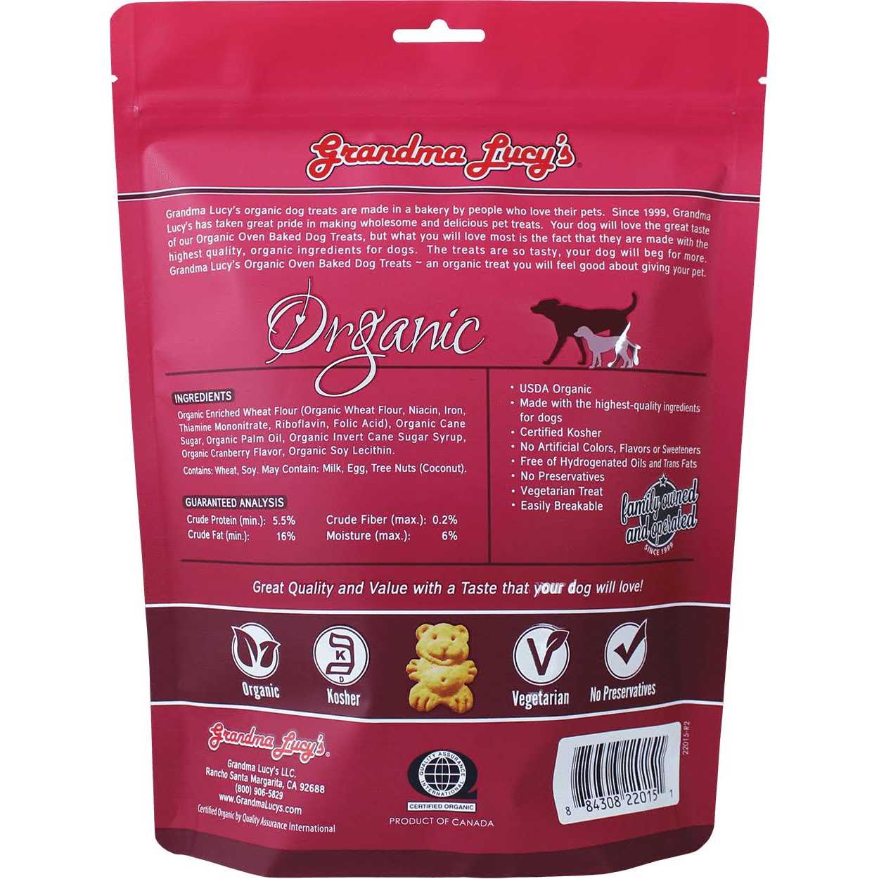 Grandma Lucy's Organic Cranberry Oven Baked Dog Treats - Image 5