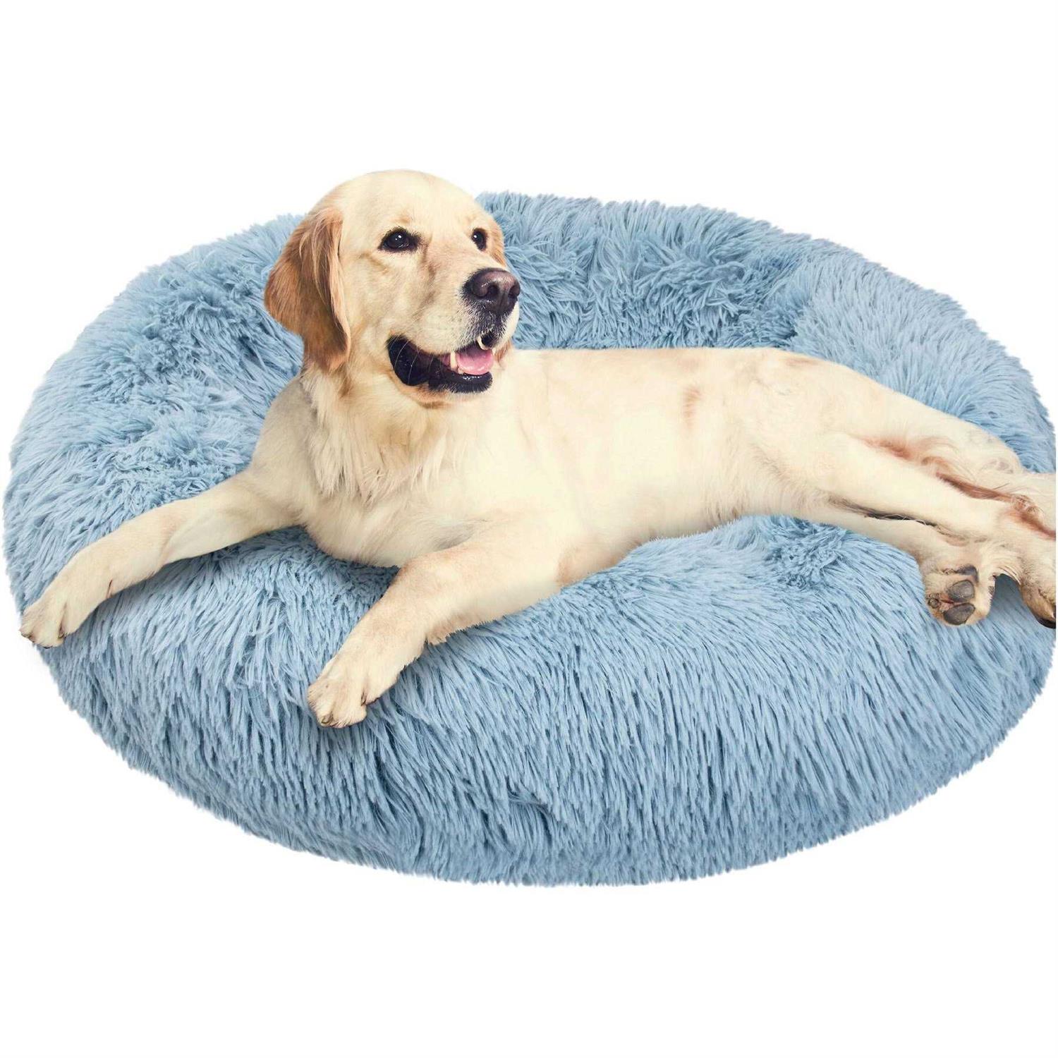 PetAmi Calming Dog Bed for Puppy Cat Kitten Round Washable Pet Bed
