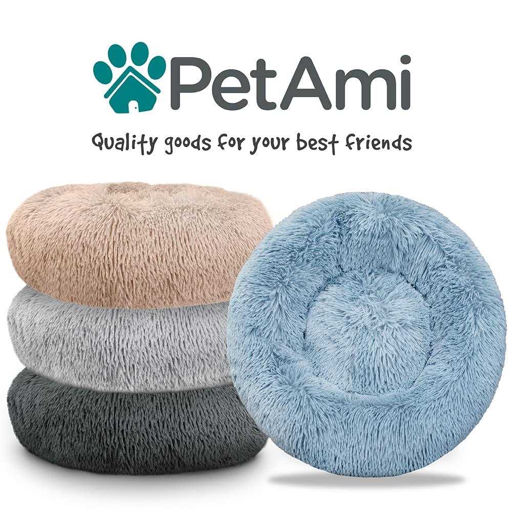 PetAmi Calming Dog Bed for Puppy Cat Kitten Round Washable Pet Bed - Image 2
