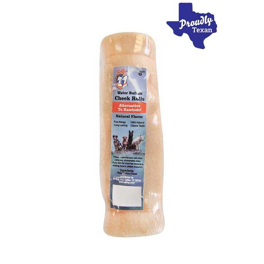 qt Dog Water Buffalo Cheek Roll - Image 5