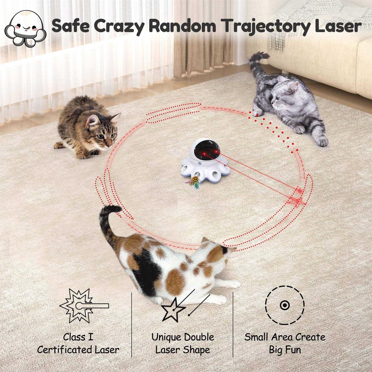 ORSDA Cat Laser Toy 2-in-1 Interactive Cat Toys for Indoor Cats - Image 3