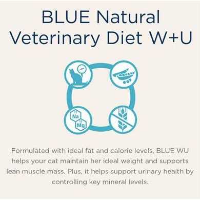 5.5-oz W+U Weight Management + Urinary Care Grain-Free Canned Cat Food Blue Buffalo Natural Veterinary Diet case of 24 - Image 3