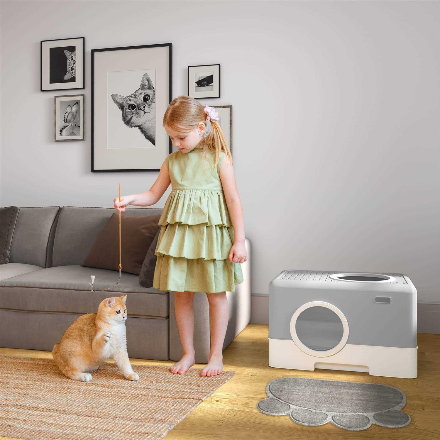 YITAHOME Large Enclosed Cat Litter Box with Lid Cover - Image 5