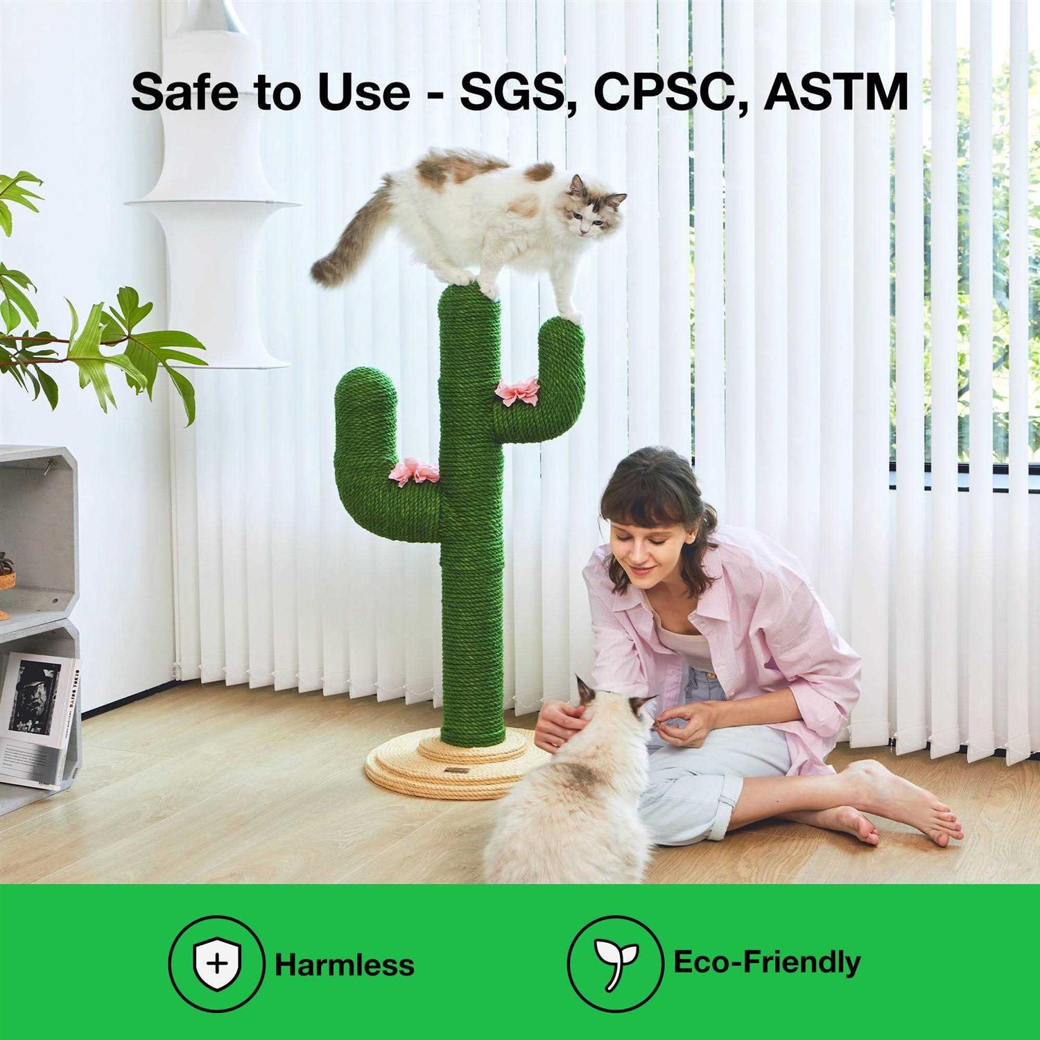 Vetreska 31 Cactus Cat Tree Scratching Post - Image 3