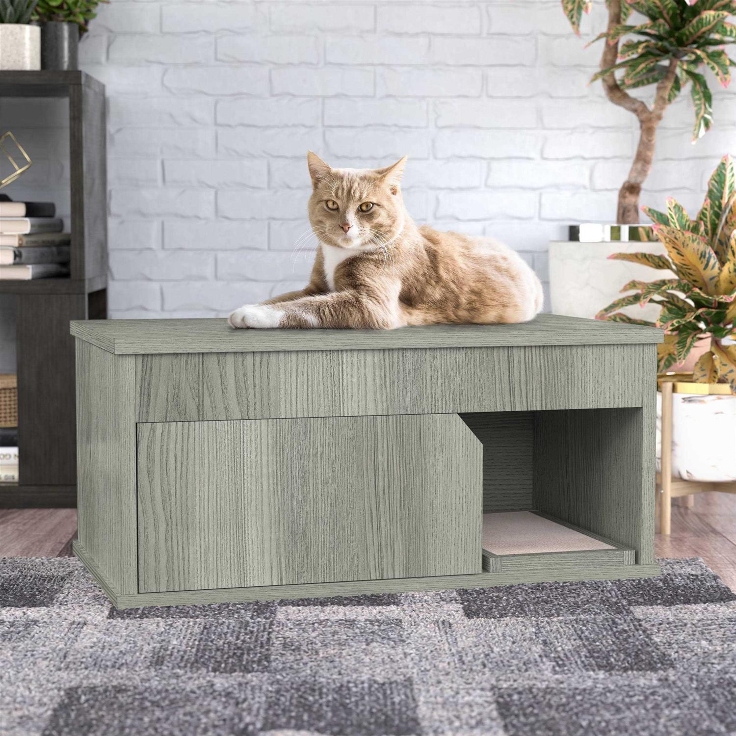 Way Basics Cat Litter Box Enclosure One Door - Image 3