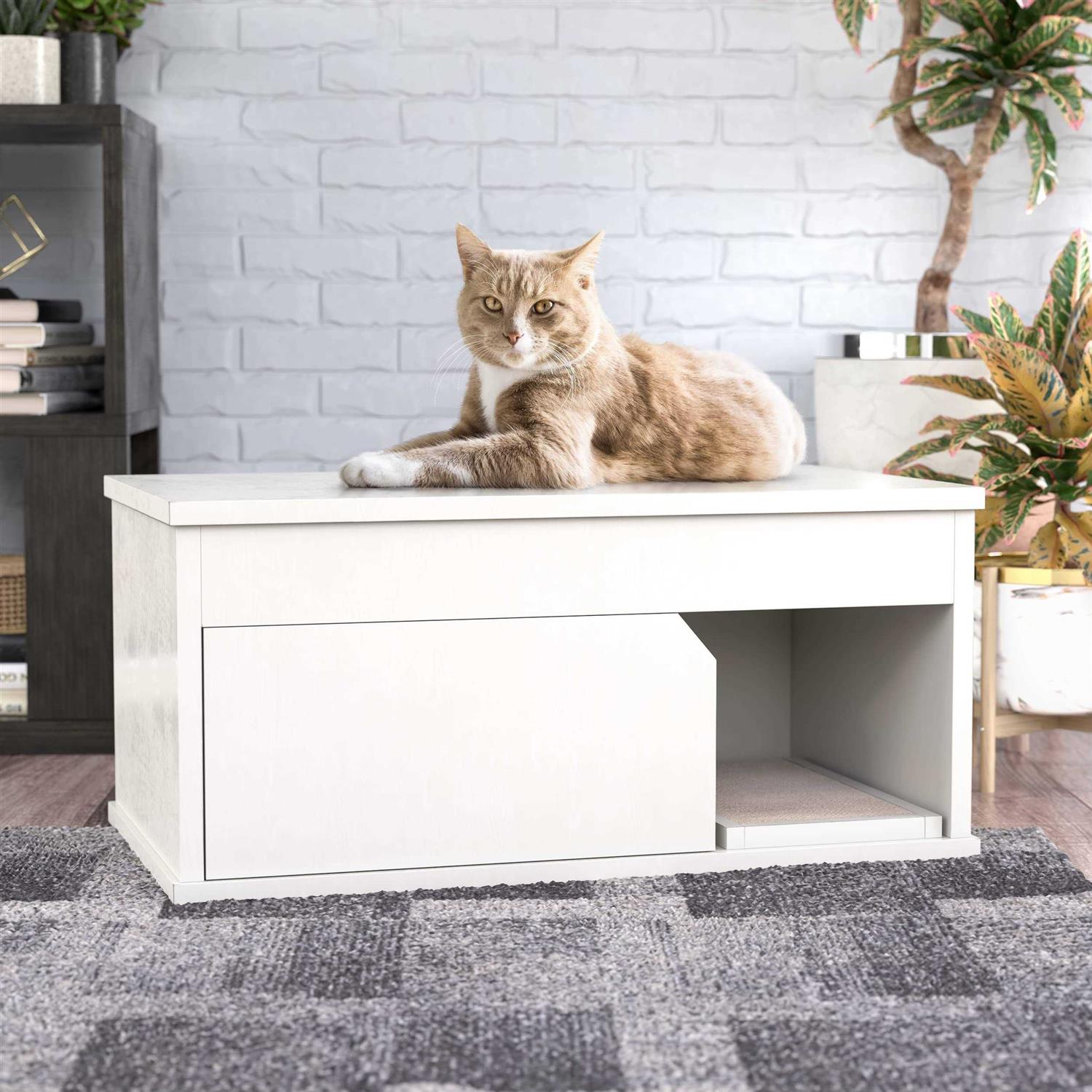 Way Basics Cat Litter Box Enclosure One Door - Image 4