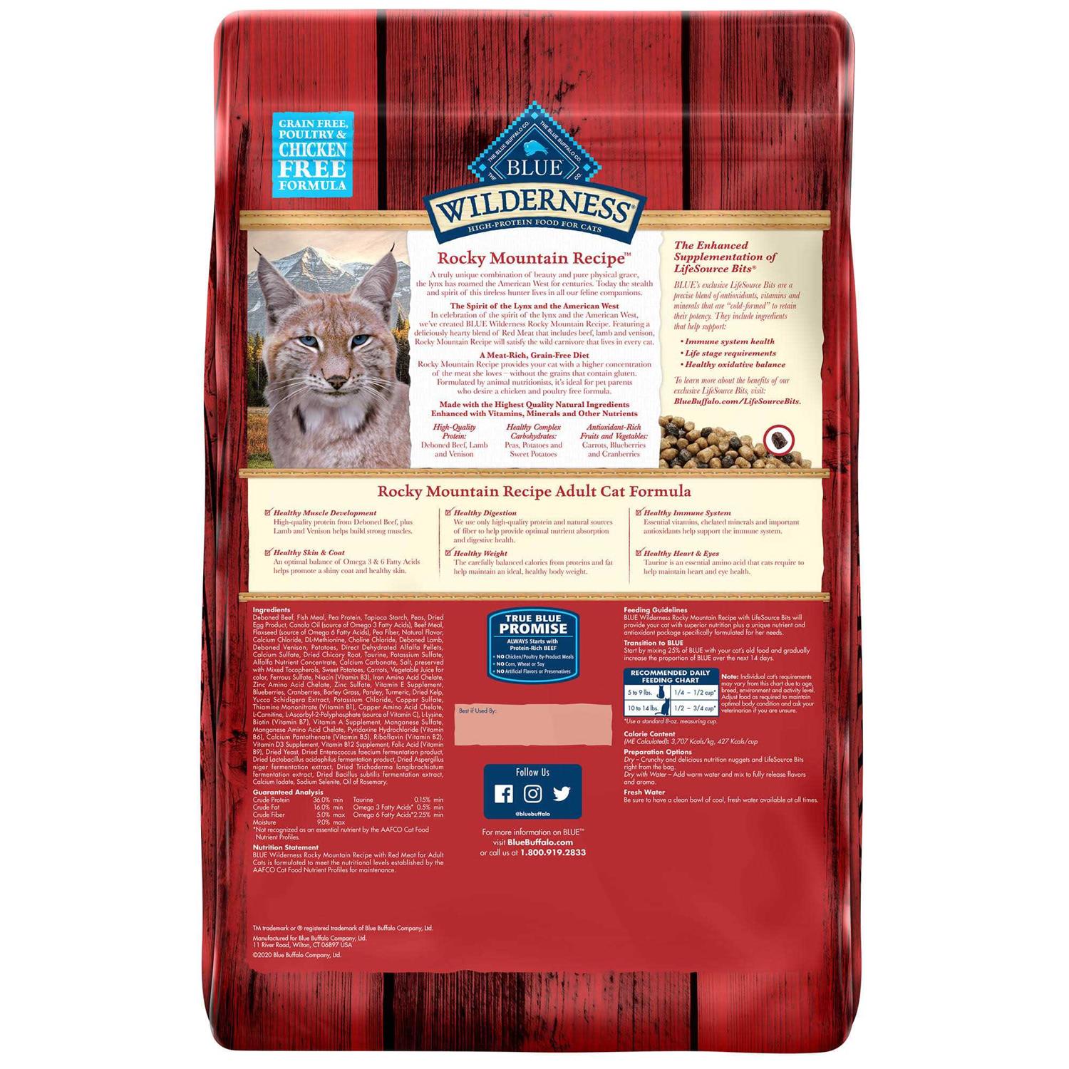 Blue Buffalo Wilderness Rocky Mountain Recipe High Protein Dry Cat Food - Image 3